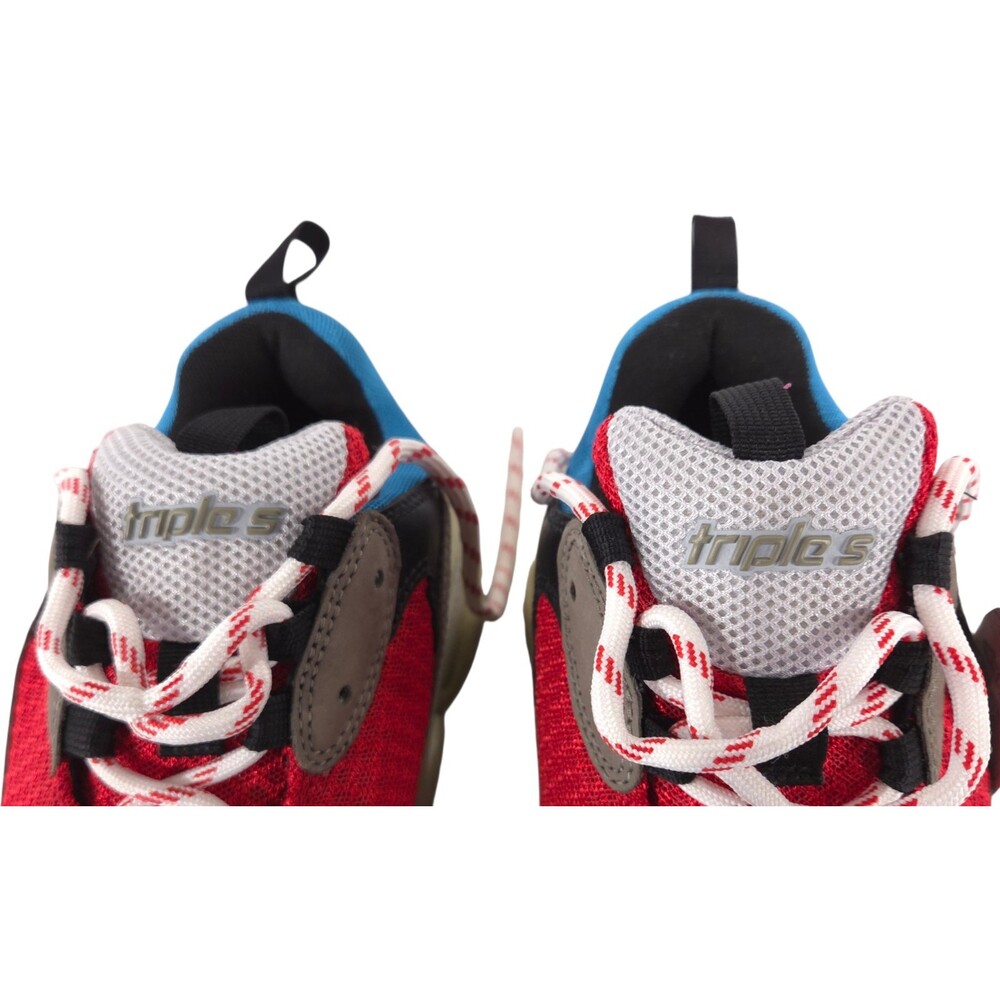 Balenciaga Triple S Sneakers US 8 EU 41 Mens Blue Red Gray $1100 - Picture 4 of 14